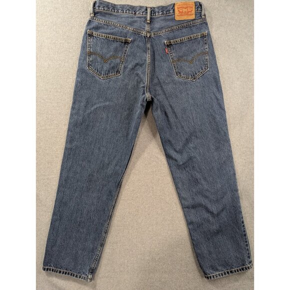 Levis 550 Jeans Mens Size 36x32 Blue Classic Straight Comfort 100% Cotton Y2K - Picture 7 of 13